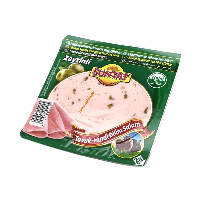 Suntat Chicken & Turkey Slices With Green Olives 200Gr - Eden's Market