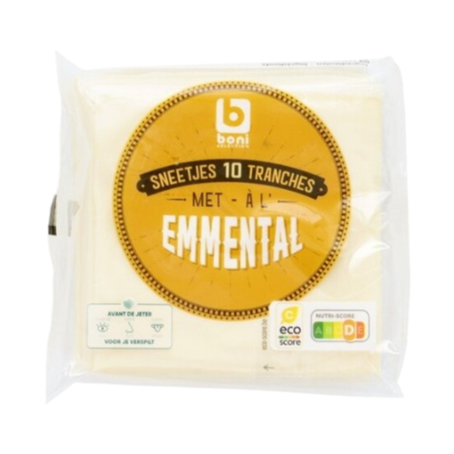 Boni Emmental Cheese Slices 250Gr - Eden's Market