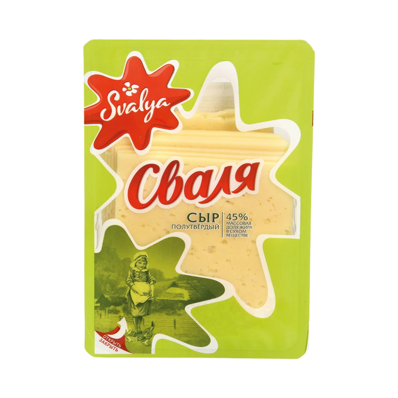 Svalya Square Cheese Slices 45% 150Gr - Eden's Market