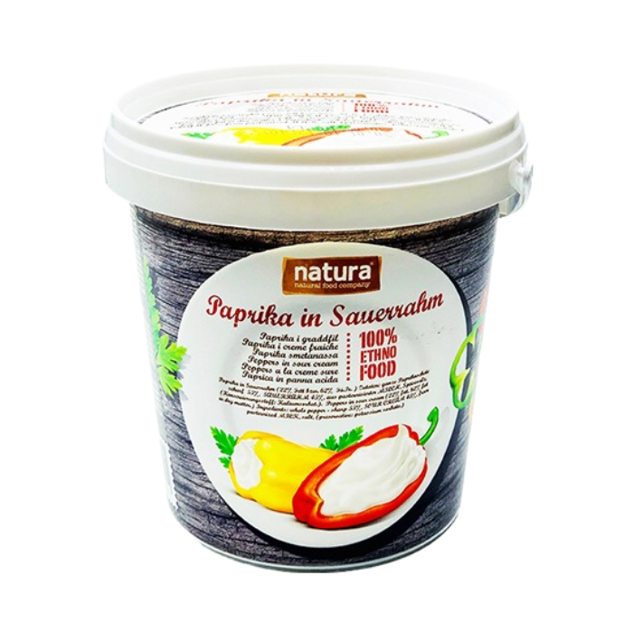 Natura Peppers In Sour Cream 700Gr - Eden's Market