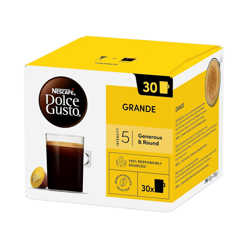 Nescafe Dolce Gusto Café Grande Generous & Round Capsules 30 Piece - Eden's Market