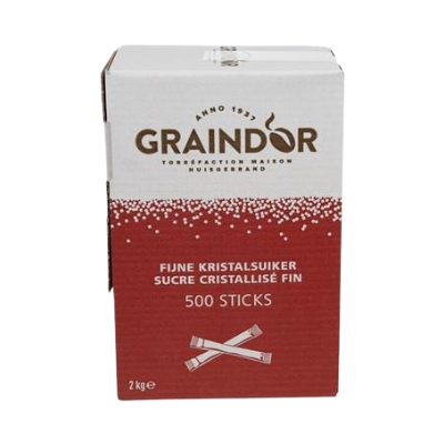 Graindor Fine Crystal Sugar 4 Gram Sticks 500 Piece - Eden's Market