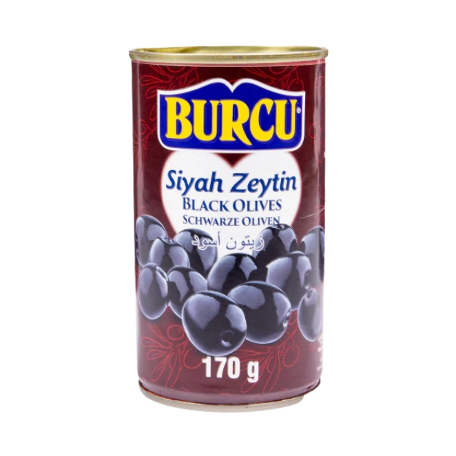 Burcu Black Olives With Seeds 170Gr - Eden's Market