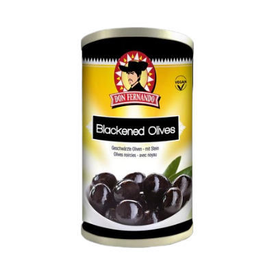 Don Fernando Black Olives With Seeds 350Gr - Eden's Market