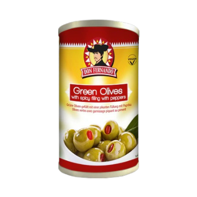 Don Fernando Green Olives With Spicy Filling 350Gr - Eden's Market