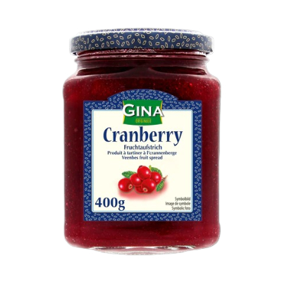 Gina Originale Cranberry Jam 400Gr - Eden's Market