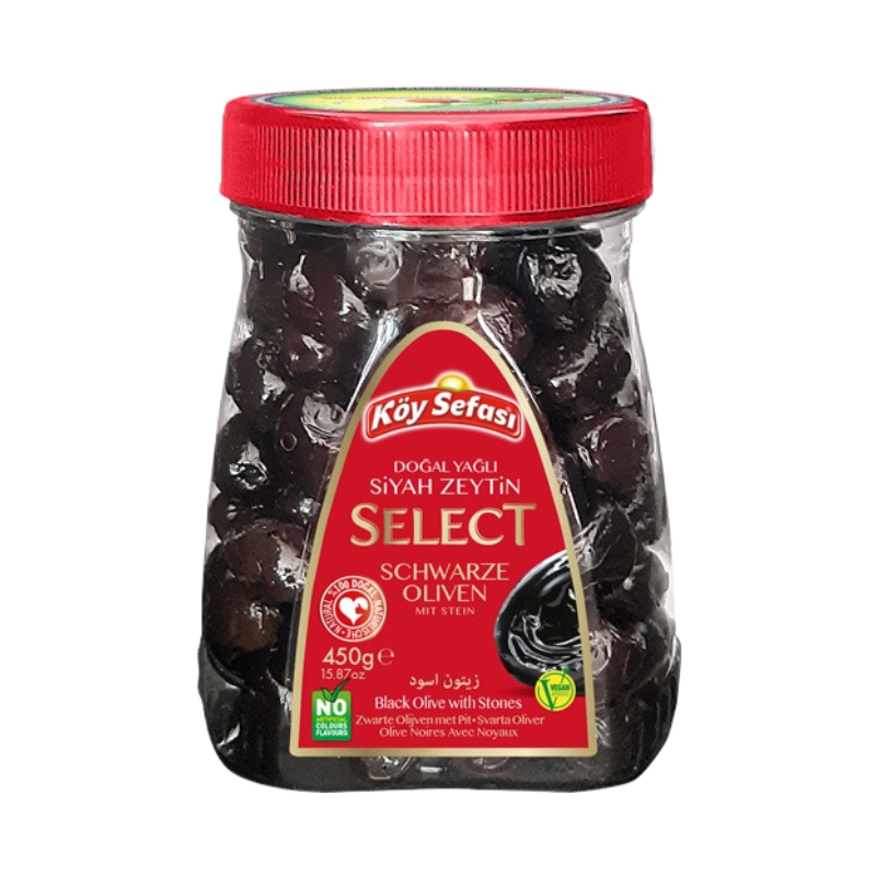 Koy Sefasi Natural Black Olives 450Gr - Eden's Market