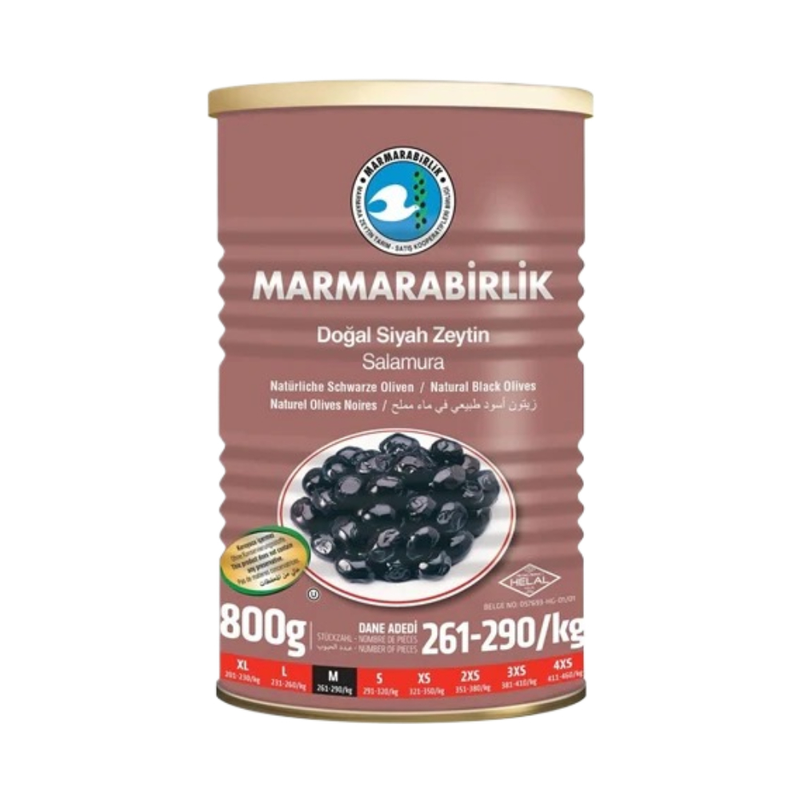 Marmarabirlik Natural Black Olives M 800Gr - Eden's Market