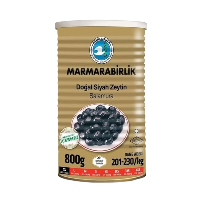 Marmarabirlik Natural Black Olives Xl 800Gr - Eden's Market