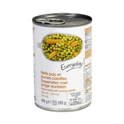 Everyday Canned Carrots And Peas 400Gr - Eden's Market