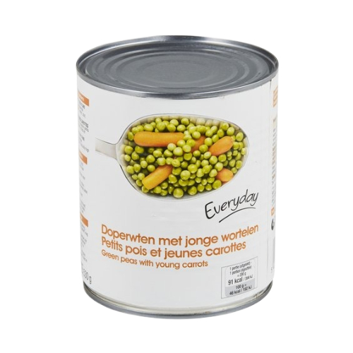 Everyday Green Peas And Carrots 800Gr - Eden's Market