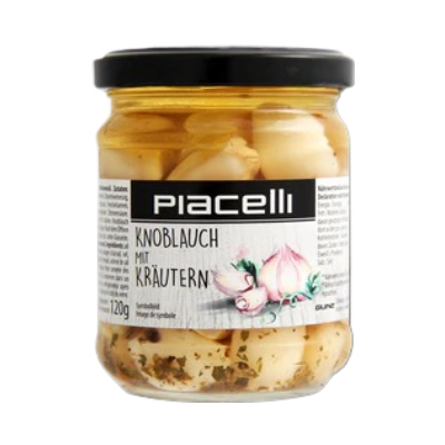 Piacelli Pickled Garlic With Herbs 190Gr - Eden's Market