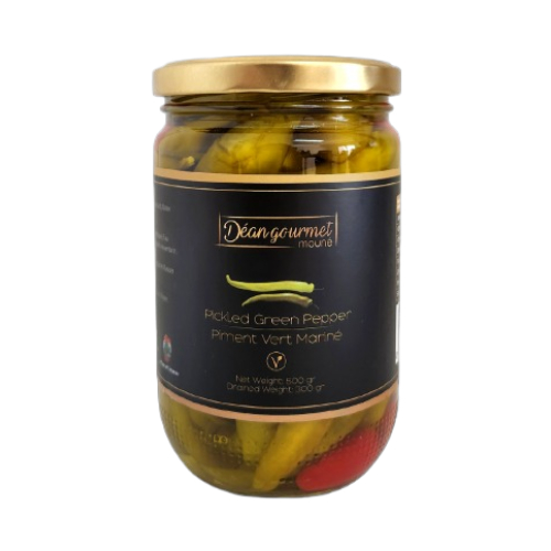 Dean Gourmet Moune Pickled Green Peppers 500Gr - Eden's Market