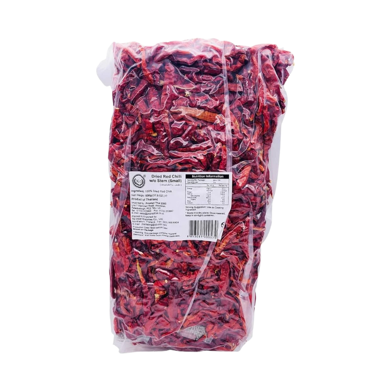 X.O Dried Red Chilli Without Stem Large 500Gr - Eden's Market