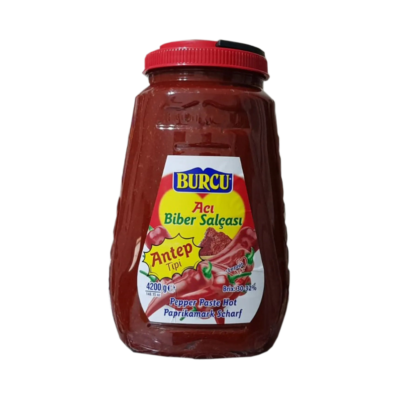 Burcu Hot Pepper Paste 4200Gr - Eden's Market