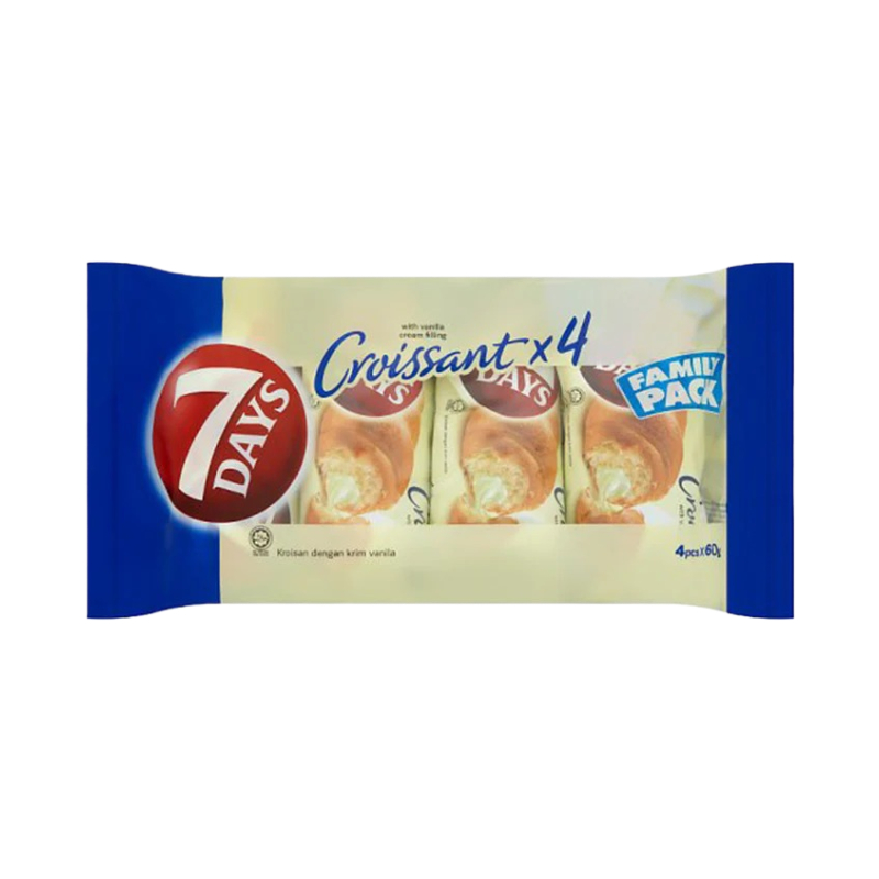 7 Days Croissants 4 Pack With Cream Filling 4X60Gr - Eden's Market