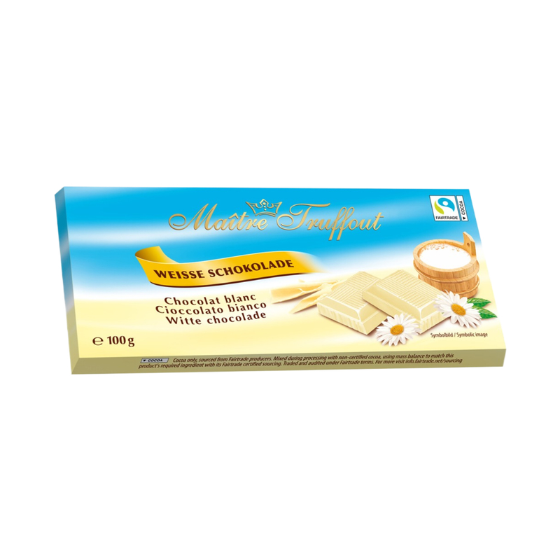 Maitre Truffout White Chocolate Bar 100Gr - Eden's Market