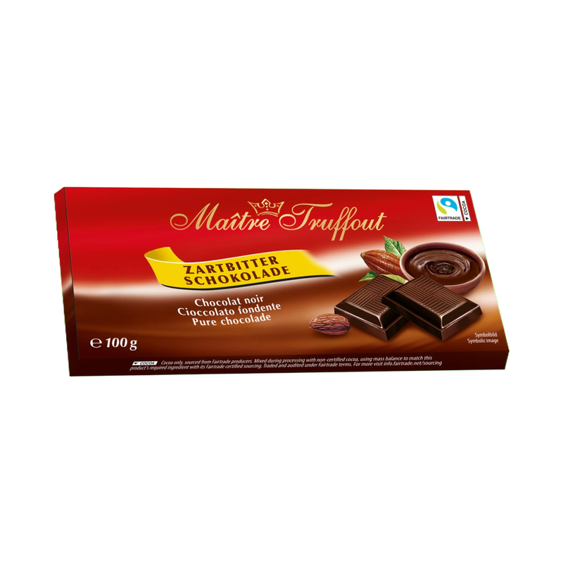 Maitre Truffout Dark Chocolate Bar 100Gr - Eden's Market