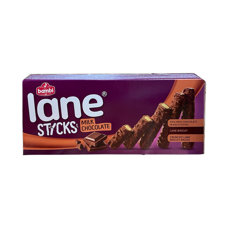 Bambi Lane Milk Chocolate Covered Sticks 125Gr - Eden's Market