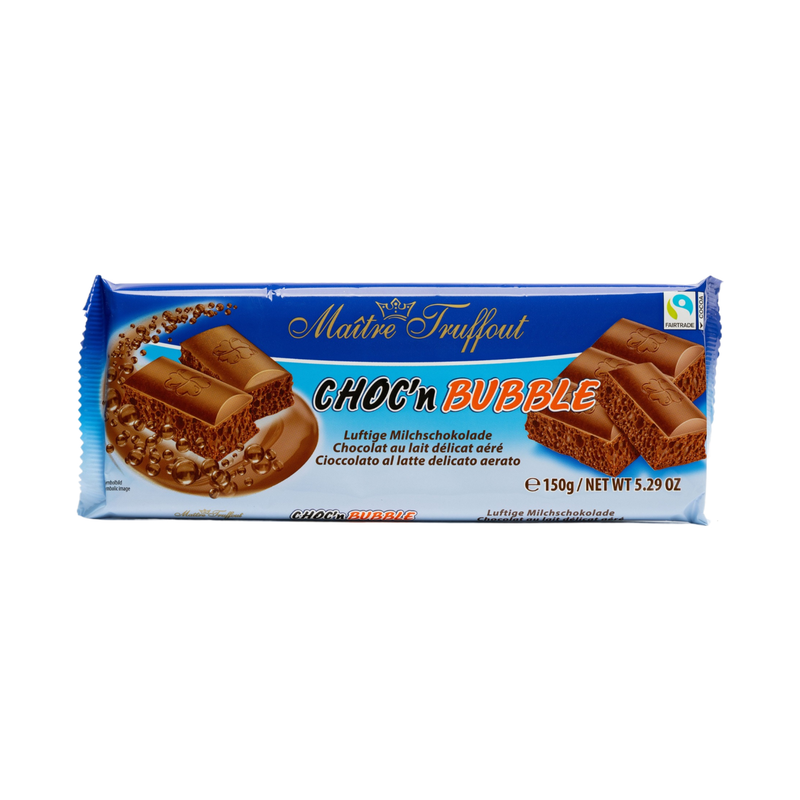 Maitre Truffout Choc'N Bubble Light Chocolate Bar 150Gr - Eden's Market