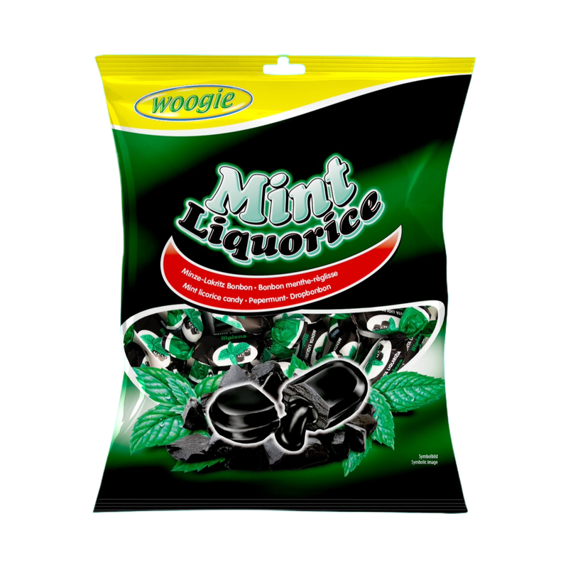 Woogie Candies Mint Liquorice 170Gr - Eden's Market