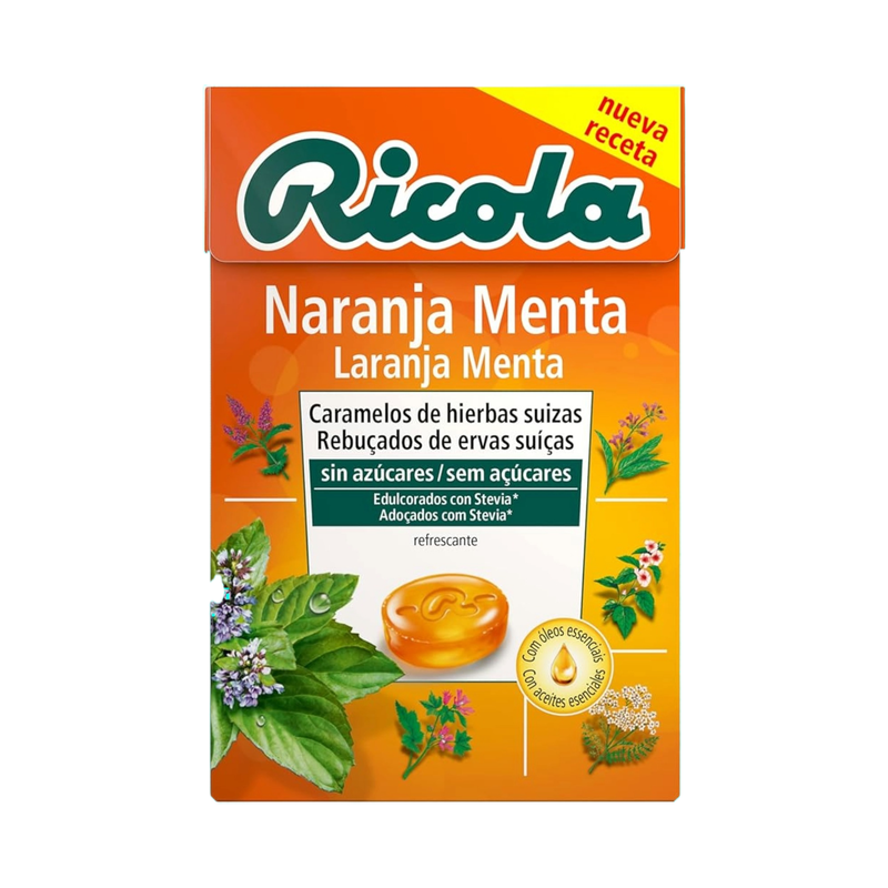 Ricola Swiss Herb Sugar Free Candy Orange Mint 40Gr - Eden's Market