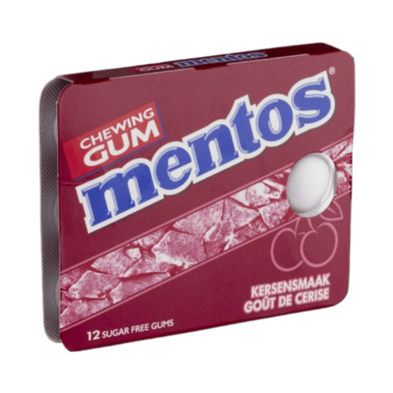 Mentos Cherry Flavor Sugarfree Chewing Gum 12 Piece - Eden's Market