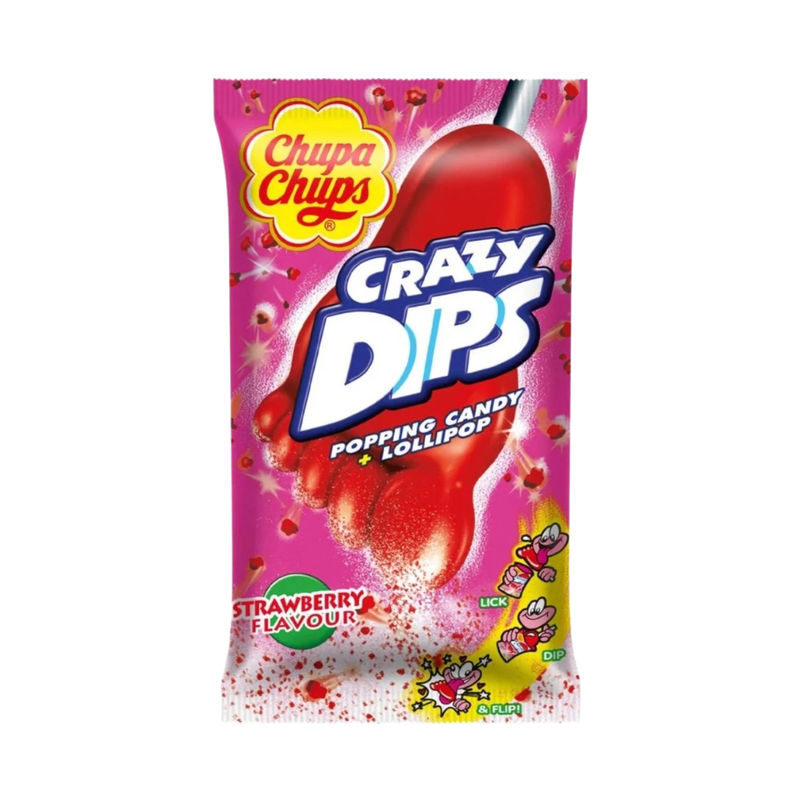 Chupa Chups Crazy Dips Strawberry 14Gr - Eden's Market