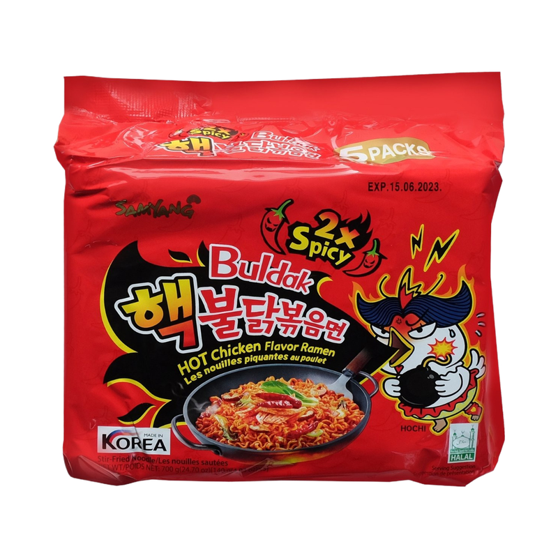 Samyang Instant Noodles Ramen Buldak 2X Spicy Chicken 5X140Gr - Eden's Market