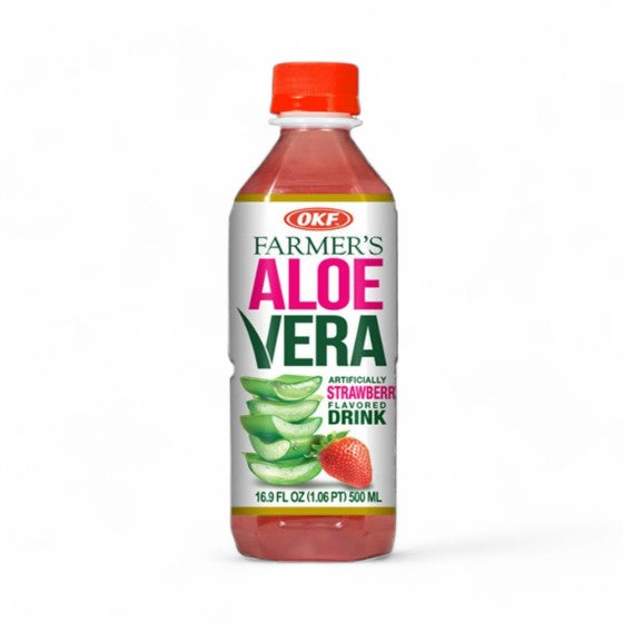 Okf Farmer'S Aloe Vera Strawberry Drink 500Ml - Eden's Market