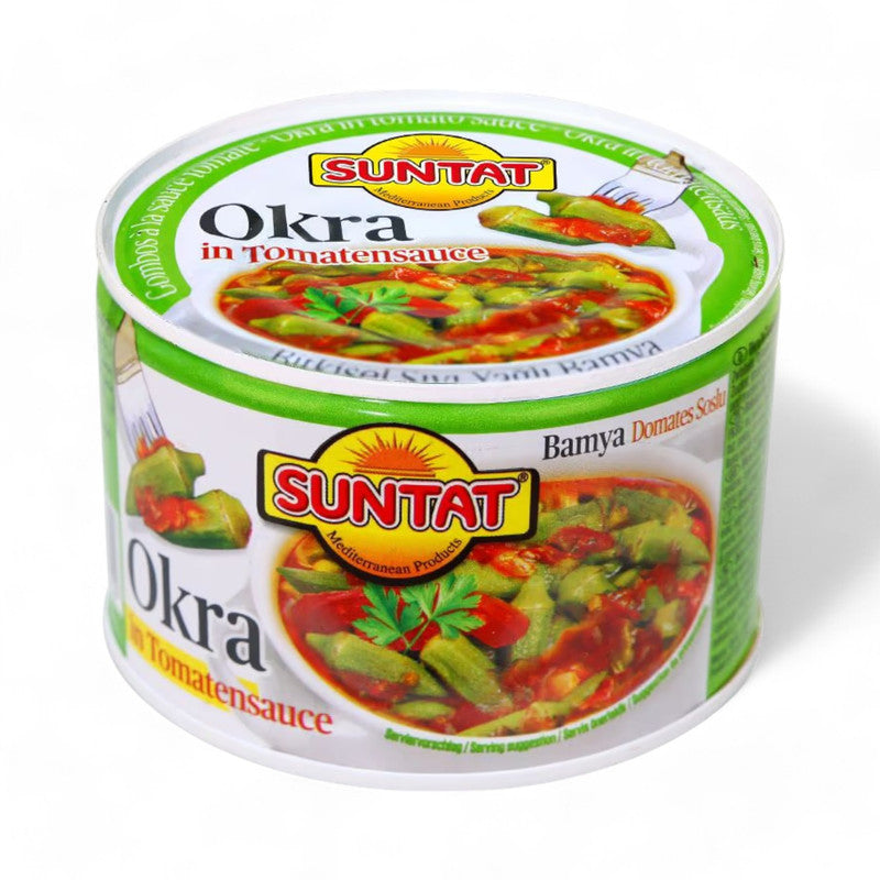 Suntat Canned Okra In Tomato Sauce Ready To Eat 400Gr - Eden's Market