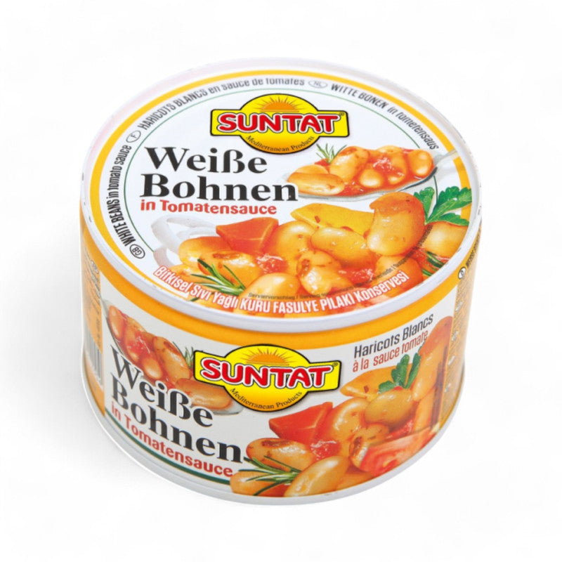 Suntat Canned White Beans In Tomato Sauce Ready To Eat 400Gr - Eden's Market