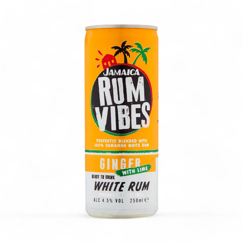 Jamaica Rum Vibes Sparkling Ginger & Lime With White Rum 250Ml - Eden's Market