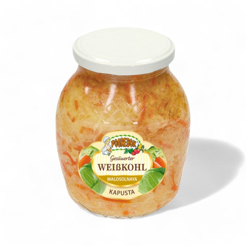 Pogrebok Pickled White Cabbage With Carrots In Brine 860Gr - Eden's Market