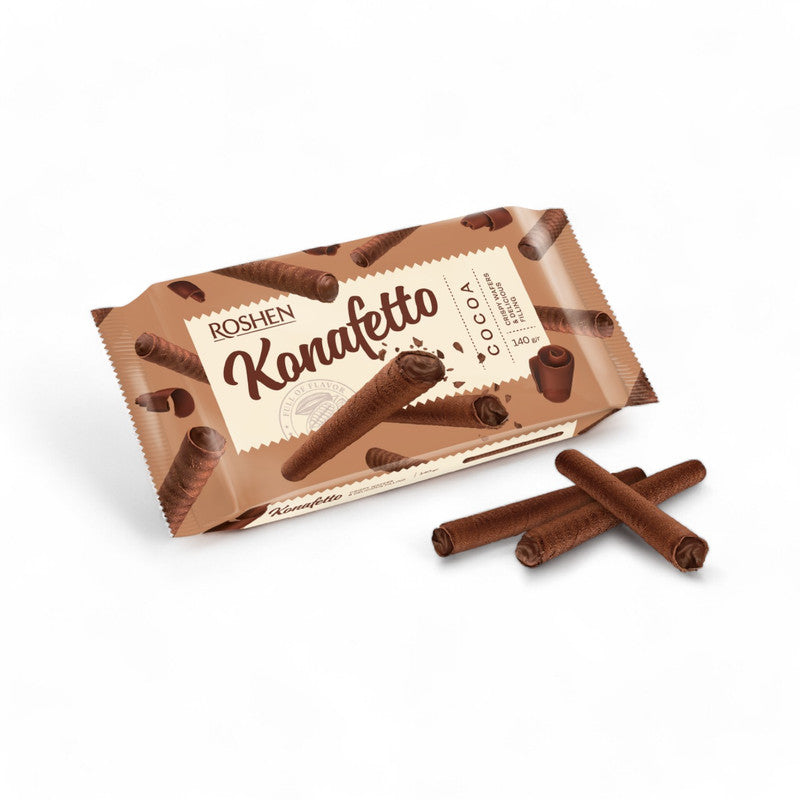 Roshen Kanafetto Cocoa Crispy Wafer Sticks 140Gr - Eden's Market