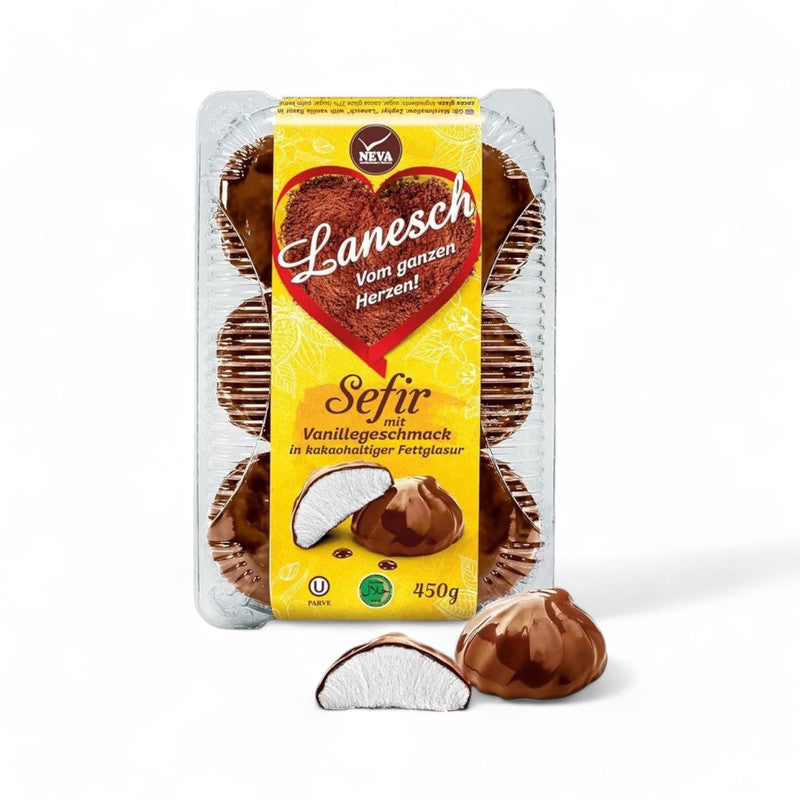 Neva Marshmallow Lanesch With Vanilla Flavour In Cocoa Glaze 450Gr - Eden's Market