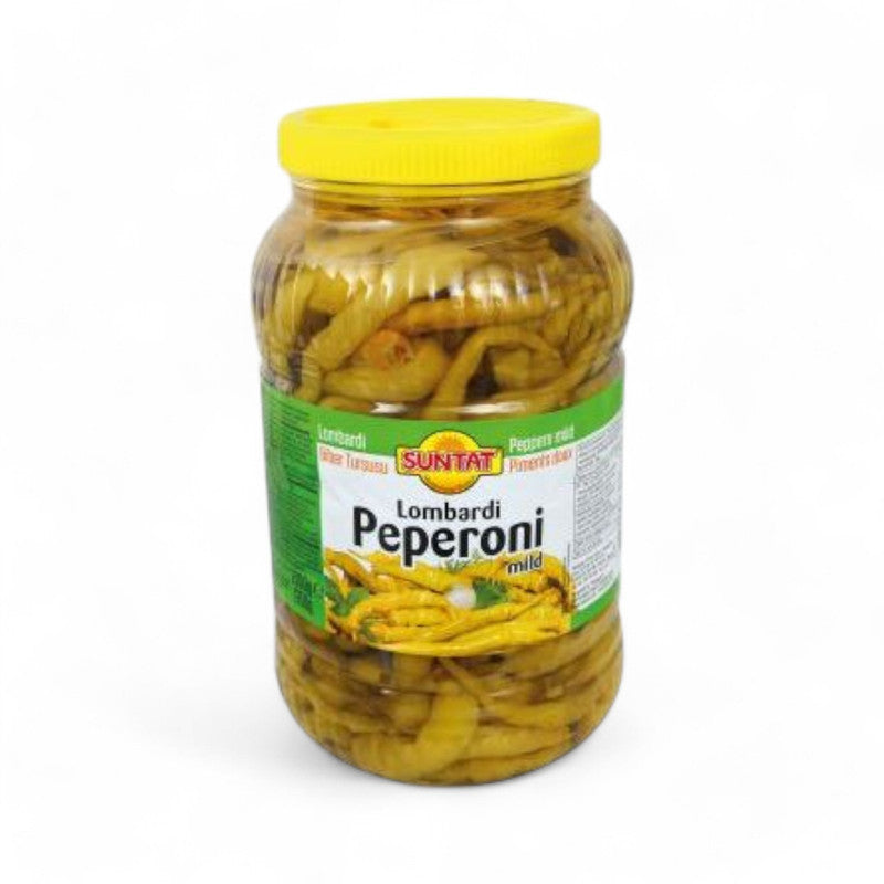 Suntat Hot Pepperoni Peppers Pet Medium 4800Gr - Eden's Market