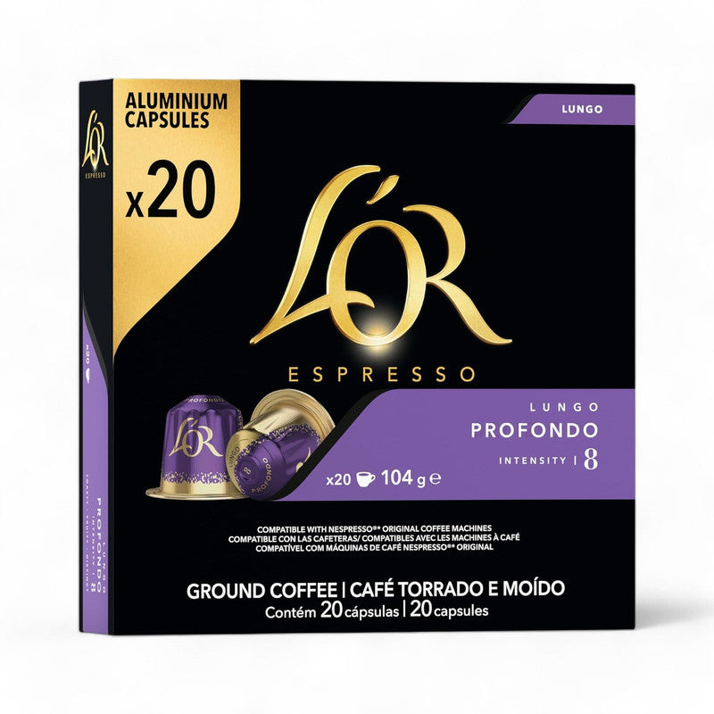 L'Or Espresso Lungo Profondo N8 Coffee Capsules 20 Piece - Eden's Market