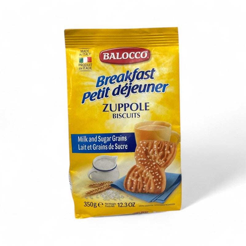 Balocco Zuppole Breakfast Biscuits With Milk & Sugar Grains 350Gr - Eden's Market