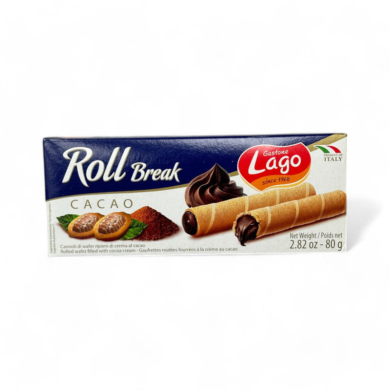 Lago Roll Break Cacao Wafers 80Gr - Eden's Market