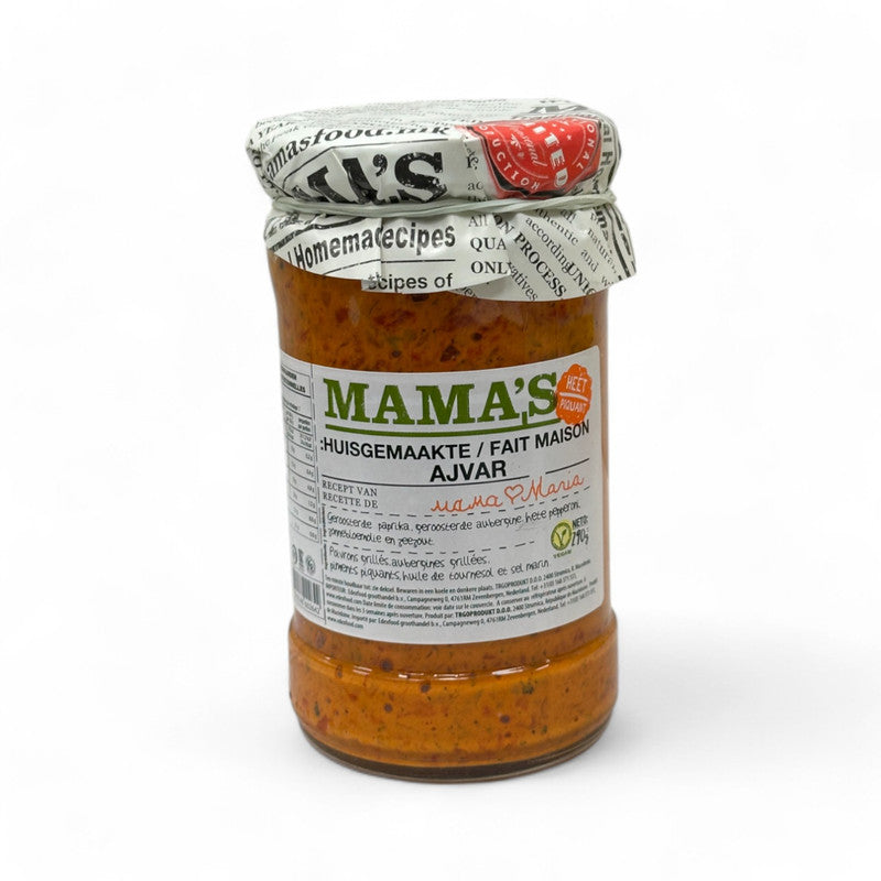 Mama'S Roasted Spicy Pepper & Eggplant Paste With Oil & Seasalt 290Gr - Eden's Market