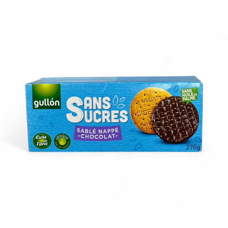 Gullon Sugar Free Digestive Biscuits Covered With Chocolate 270Gr - Eden's Market