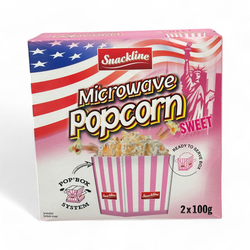 Snackline Microwave Sweet Popcorn 2X100Gr - Eden's Market