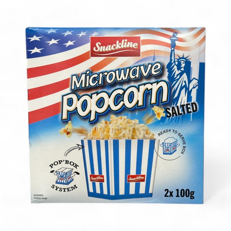 Snackline Microwave Salty Popcorn 2X100Gr - Eden's Market